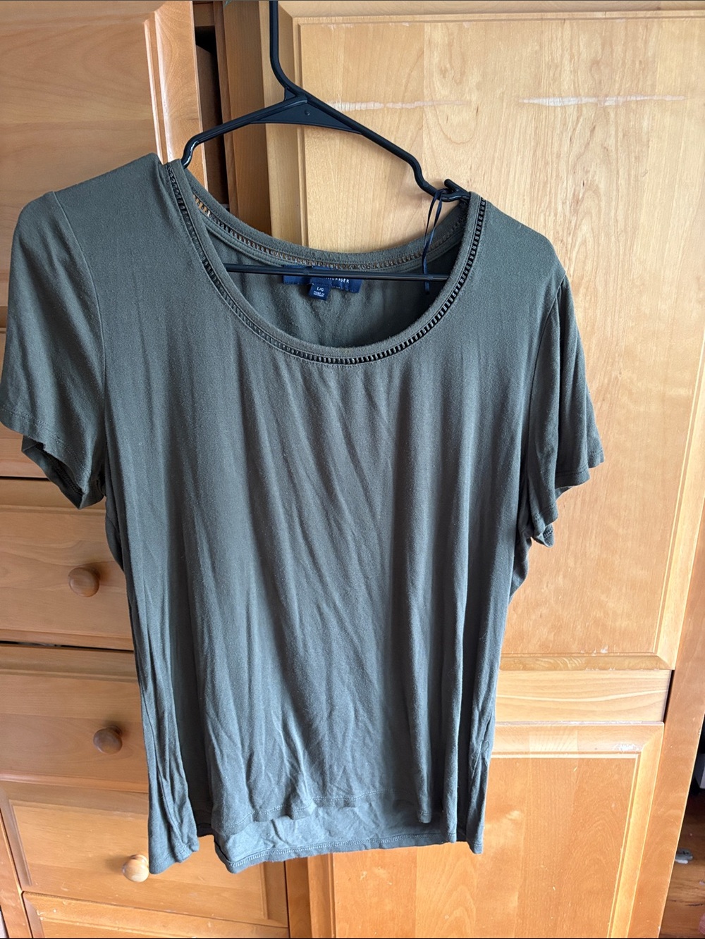 Tommy Hilfiger Olive Scoop Neck Short Sleeve Tee